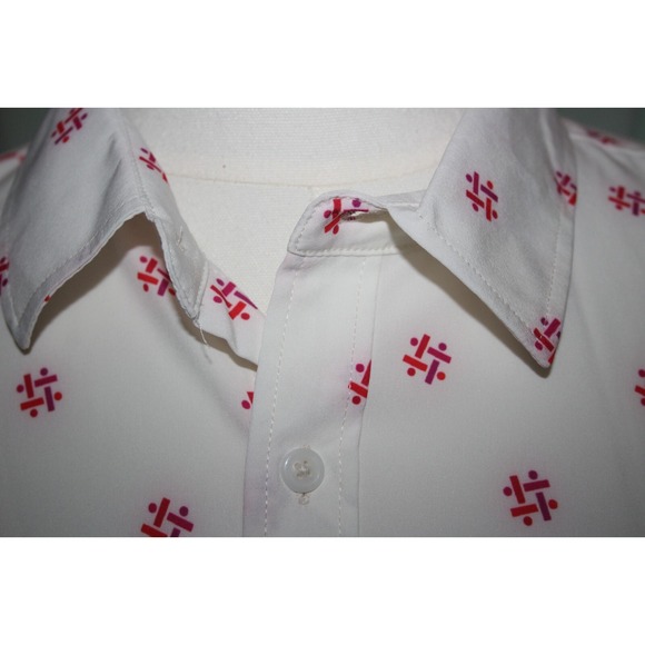 MICROSOFT x INSIGHT Men's XXL Button Up Shirt Short Sleeve Tech Poly Spandex - Picture 7 of 8